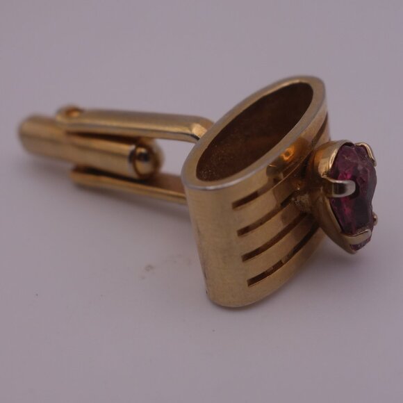 Cuff Links with Purple Stone - Picture 16 of 16